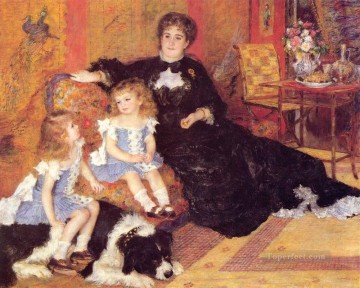 ピエール=オーギュスト・ルノワール Painting - ジョルジュ・シャルパンティエ夫人と子供達の巨匠ピエール・オーギュスト・ルノワール